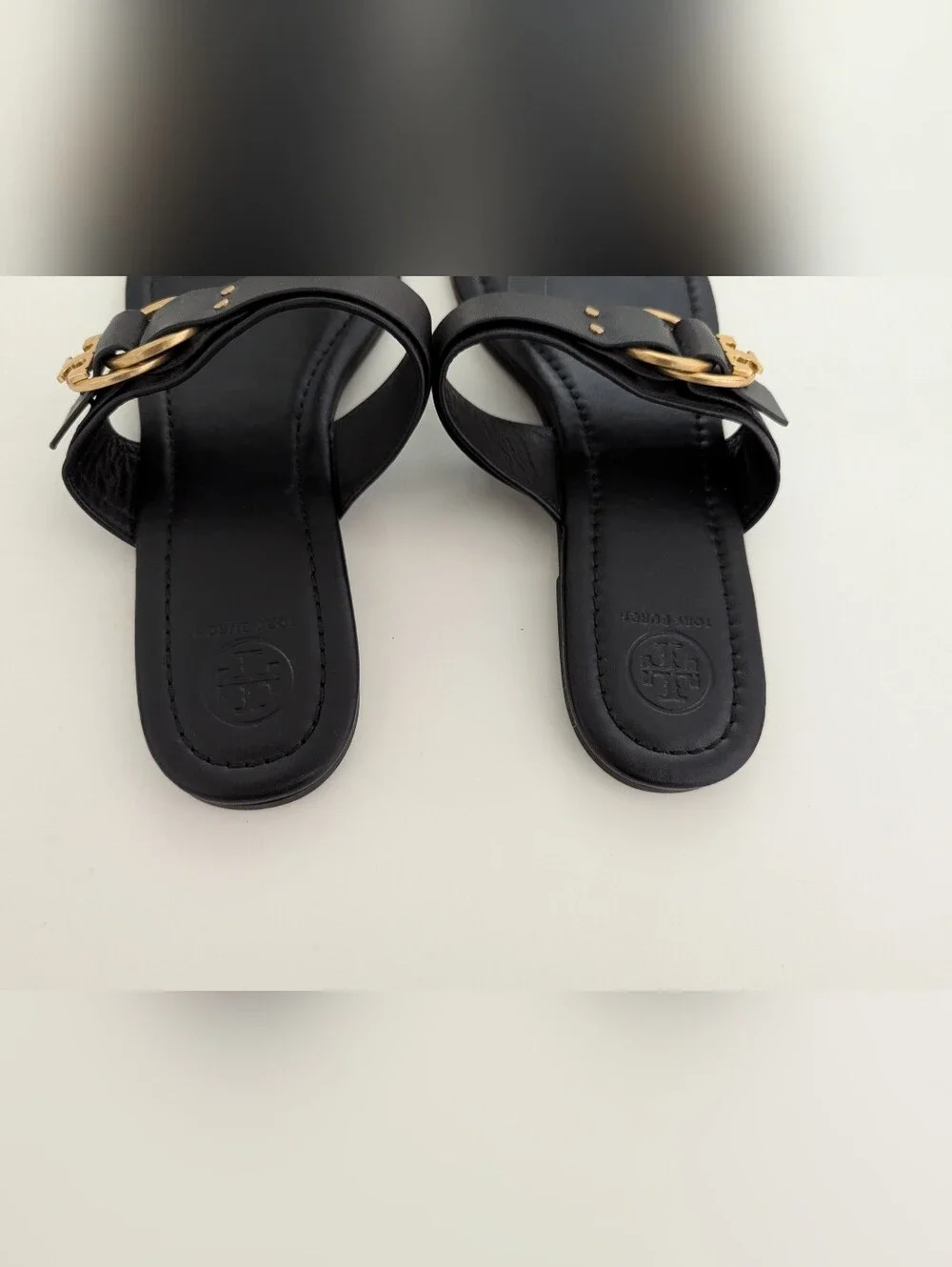 EUC! Tory Burch Marsden Sandal In Black Leather Size 10.5